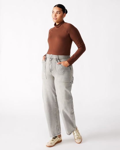 HANSEN Pant Light Grey | Women's Barrel Leg Pants - Steve Madden