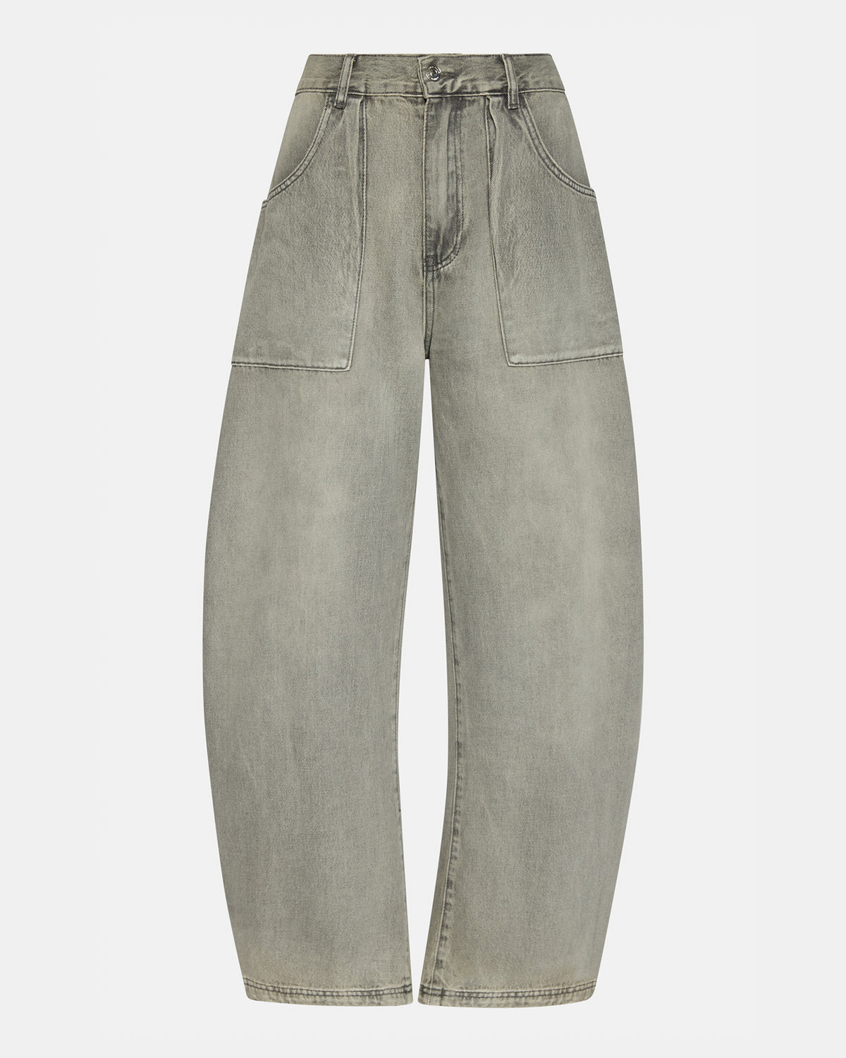 HANSEN Pant Light Grey | Women's Barrel Leg Pants - Steve Madden