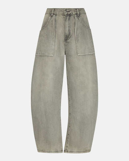 HANSEN Pant Light Grey | Women's Barrel Leg Pants - Steve Madden