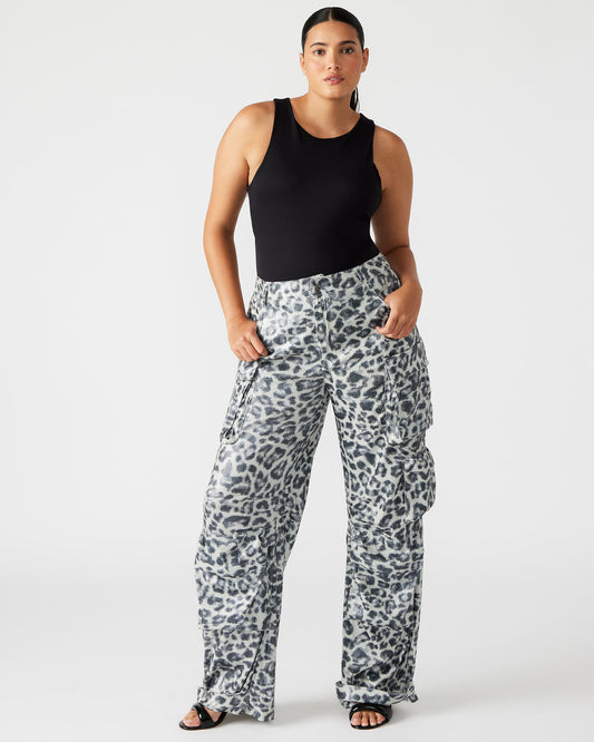 DUO Leopard Sequin Women's Utility Cargo Pants - Steve Madden