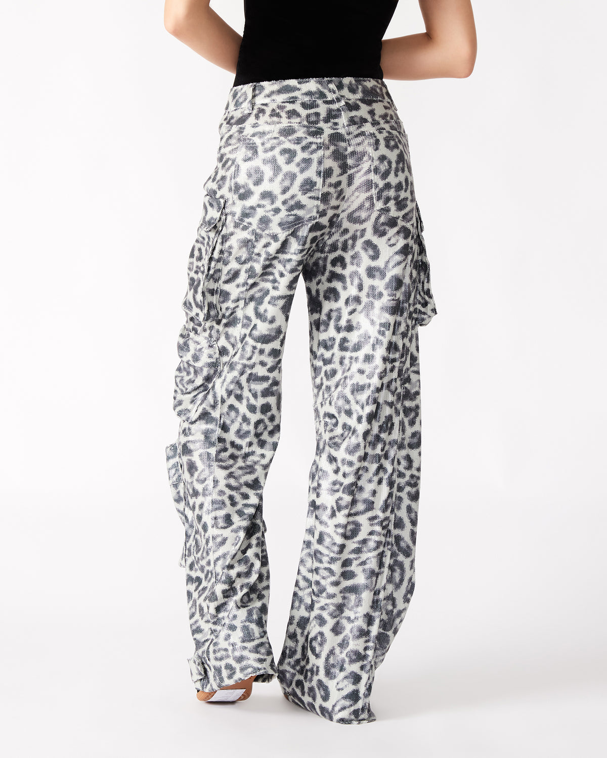 DUO Leopard Sequin Women's Utility Cargo Pants - Steve Madden