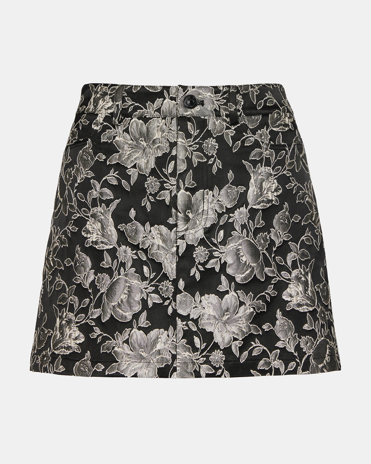BECK Skirt Black Multi | Women's Floral Print Mini Skirt - Steve Madden