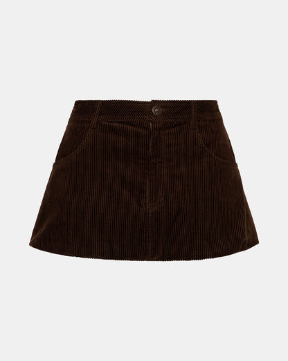 SIMONA Dark Espresso Women's Mini Skirt - Steve Madden