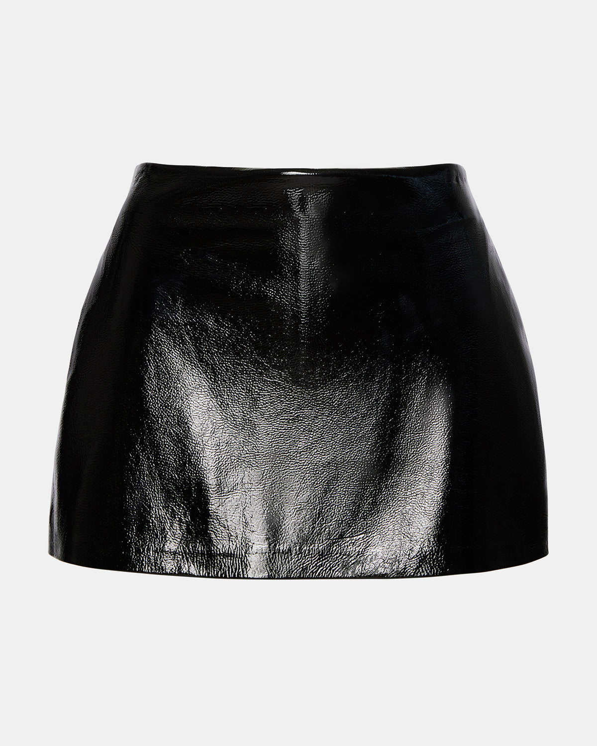 AVIVA Skirt Black | Women's Faux Leather Mini Skirt - Steve Madden