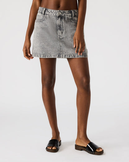 ABACO Light Grey Women's Denim Skirt - Steve Madden