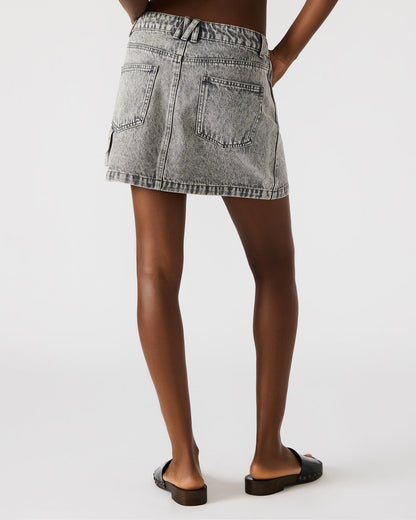 ABACO Light Grey Women's Denim Skirt - Steve Madden