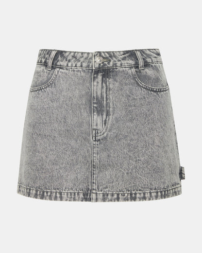 ABACO Light Grey Women's Denim Skirt - Steve Madden