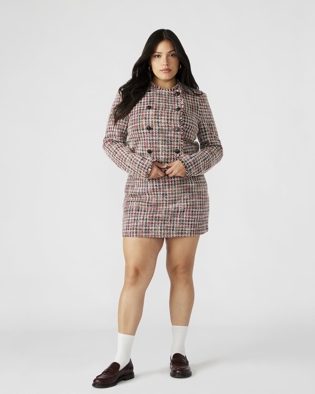 MATTEA Skirt Red Multi | Women's Speckled Mini Skirt - Steve Madden
