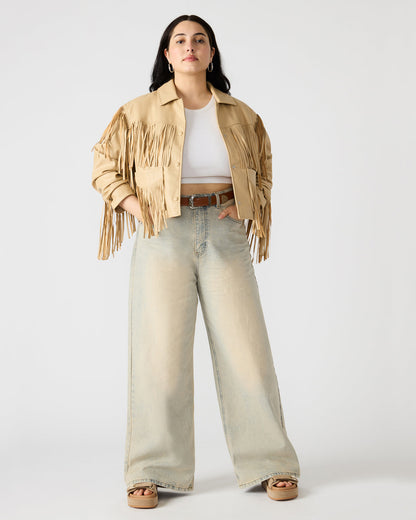 MAGNUS Women's Washed Denim Wide-Leg Jeans - Steve Madden