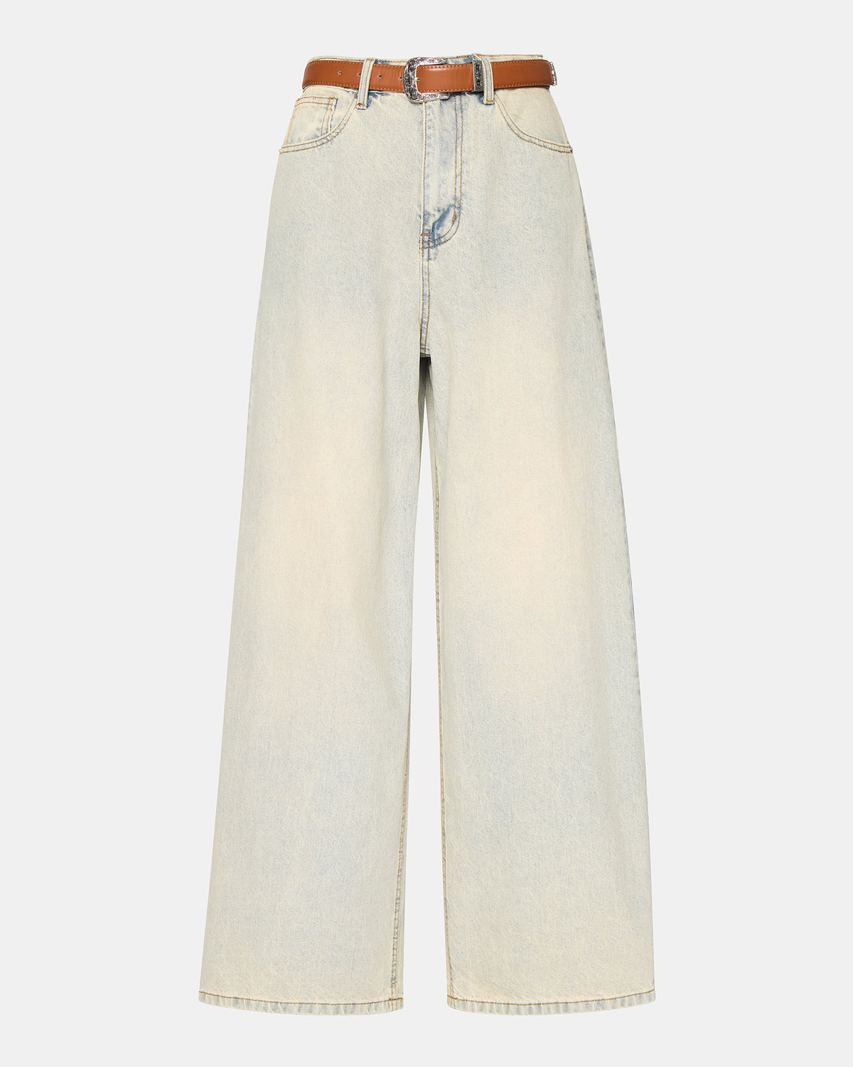 MAGNUS Women's Washed Denim Wide-Leg Jeans - Steve Madden