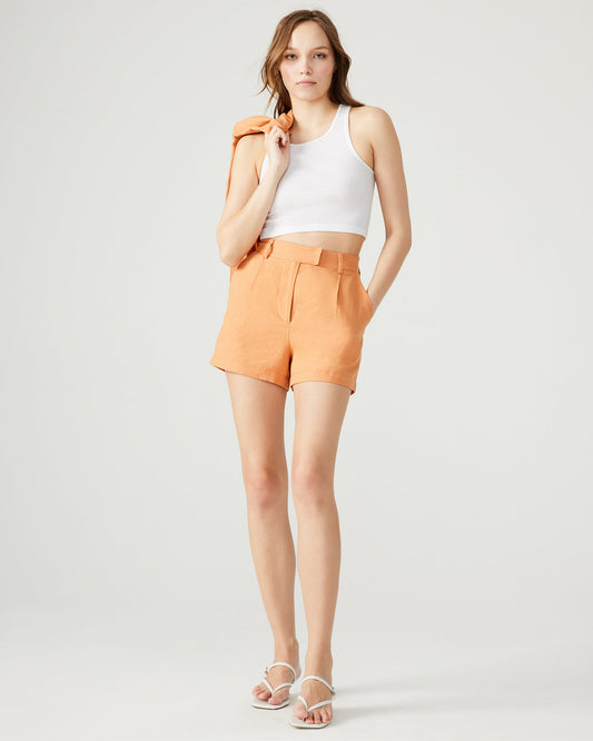 IMELDA Caramel Pleated Trouser Women's Shorts - Steve Madden