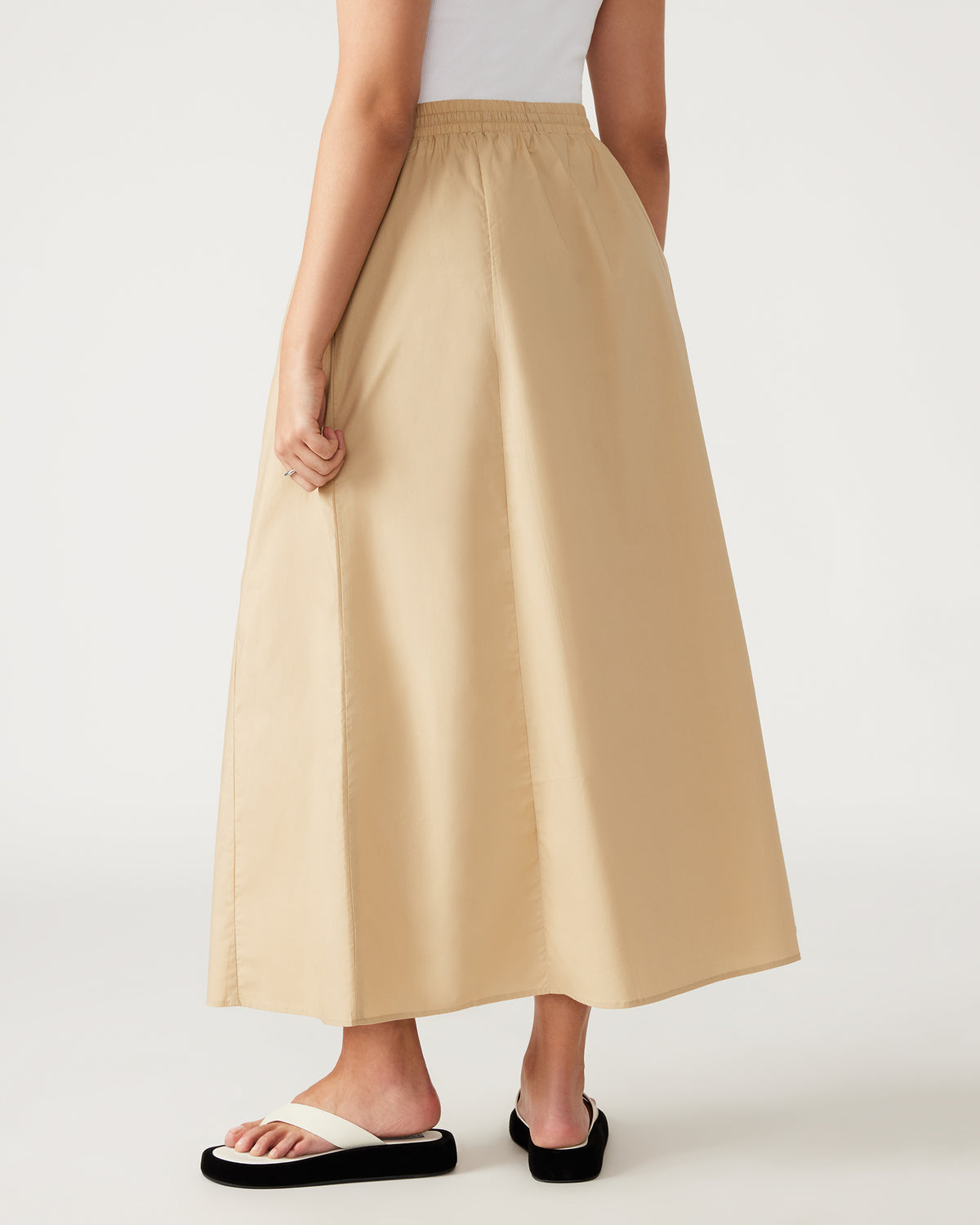 SUNNY Skirt Khaki | Women's A-Line Maxi Skirt - Steve Madden