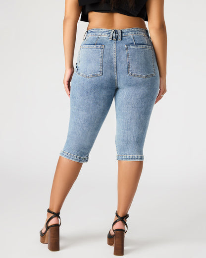 SKINNY DELRAY Denim Women's Fitted Capri Pants - Steve Madden