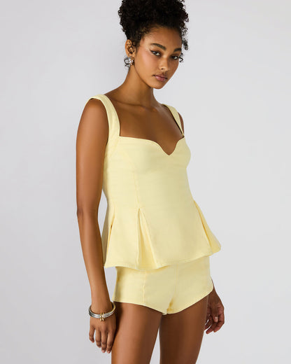 ZENIA Golden Glow Sleeveless Peplum Women's Top - Steve Madden