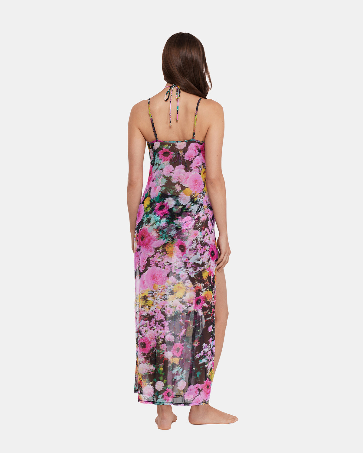 DAZEY FIELDS MULTI BIKINI COVER-UP Flowy Mesh Women's Swim Cover-Up - Steve Madden