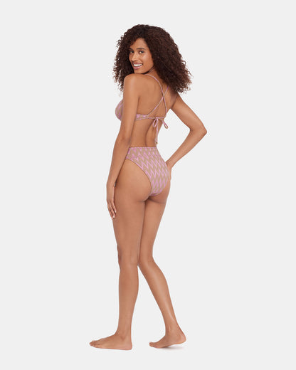 CHEVRON SHINE BIKINI BOTTOM Purple Women's Bikini Bottoms - Steve Madden
