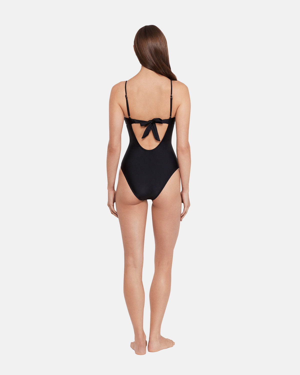 SLEEK 'N CHIC ONE PIECE SWIMSUIT Black Women's One-Piece Swimsuit - Steve Madden