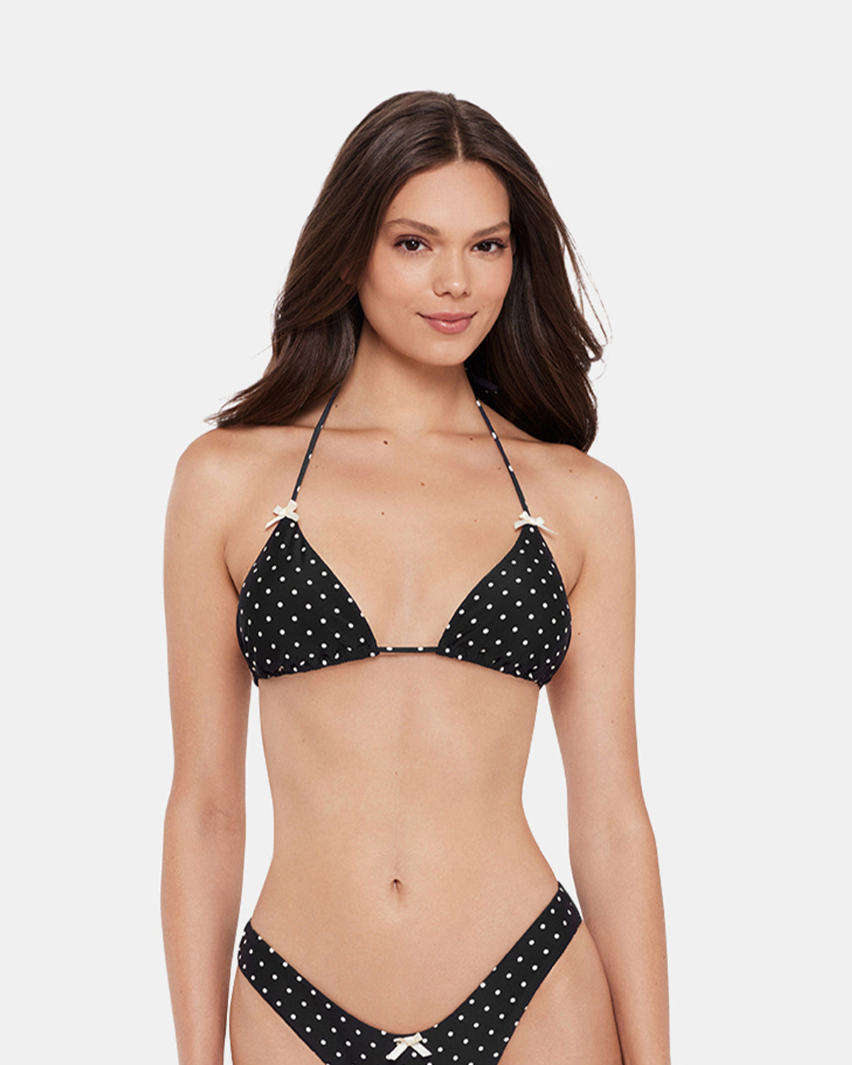 DARLING DOT BIKINI TOP BLACK MULTI Women's Bikini Top - Steve Madden