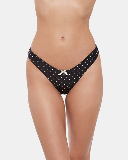 DARLING DOT BIKINI BOTTOM BLACK MULTI Women's Bikini Bottom - Steve Madden