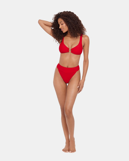 SLEEK 'N CHIC BIKINI TOP CHERRY Women's Bikini Top - Steve Madden