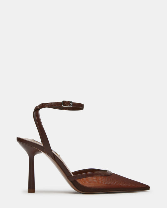 ALLIANCE Mesh Brown Pointed-Toe Pump Women's Heel - Steve Madden