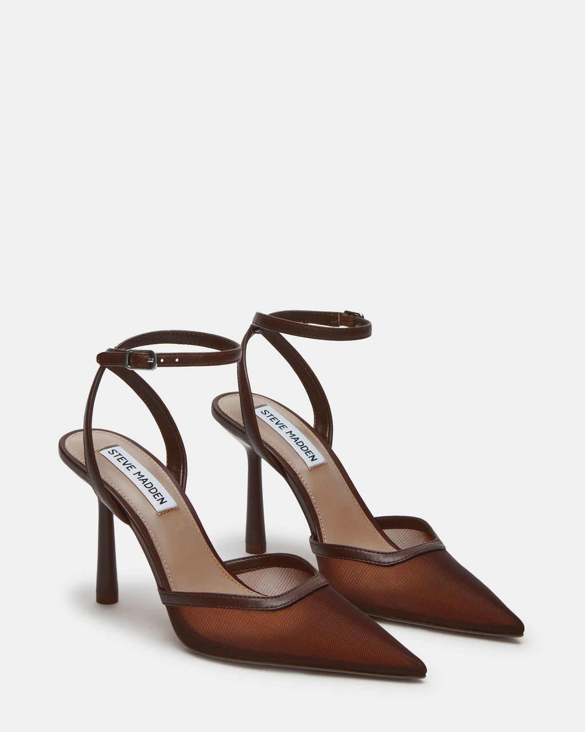 ALLIANCE Mesh Brown Pointed-Toe Pump Women's Heel - Steve Madden