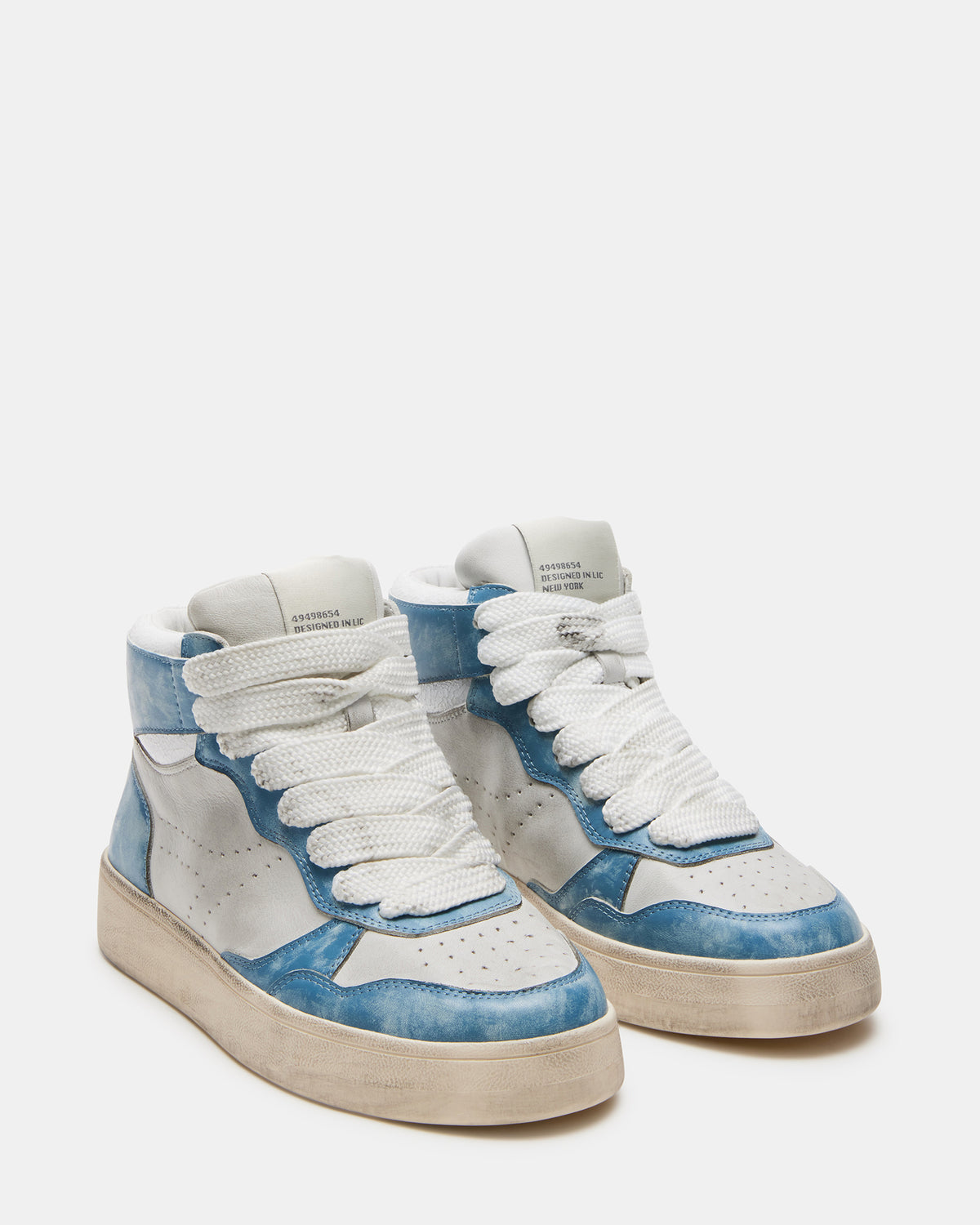 ENDLESS Blue Multi High-Top Lace-Up Sneaker | Women's Sneakers - Steve Madden