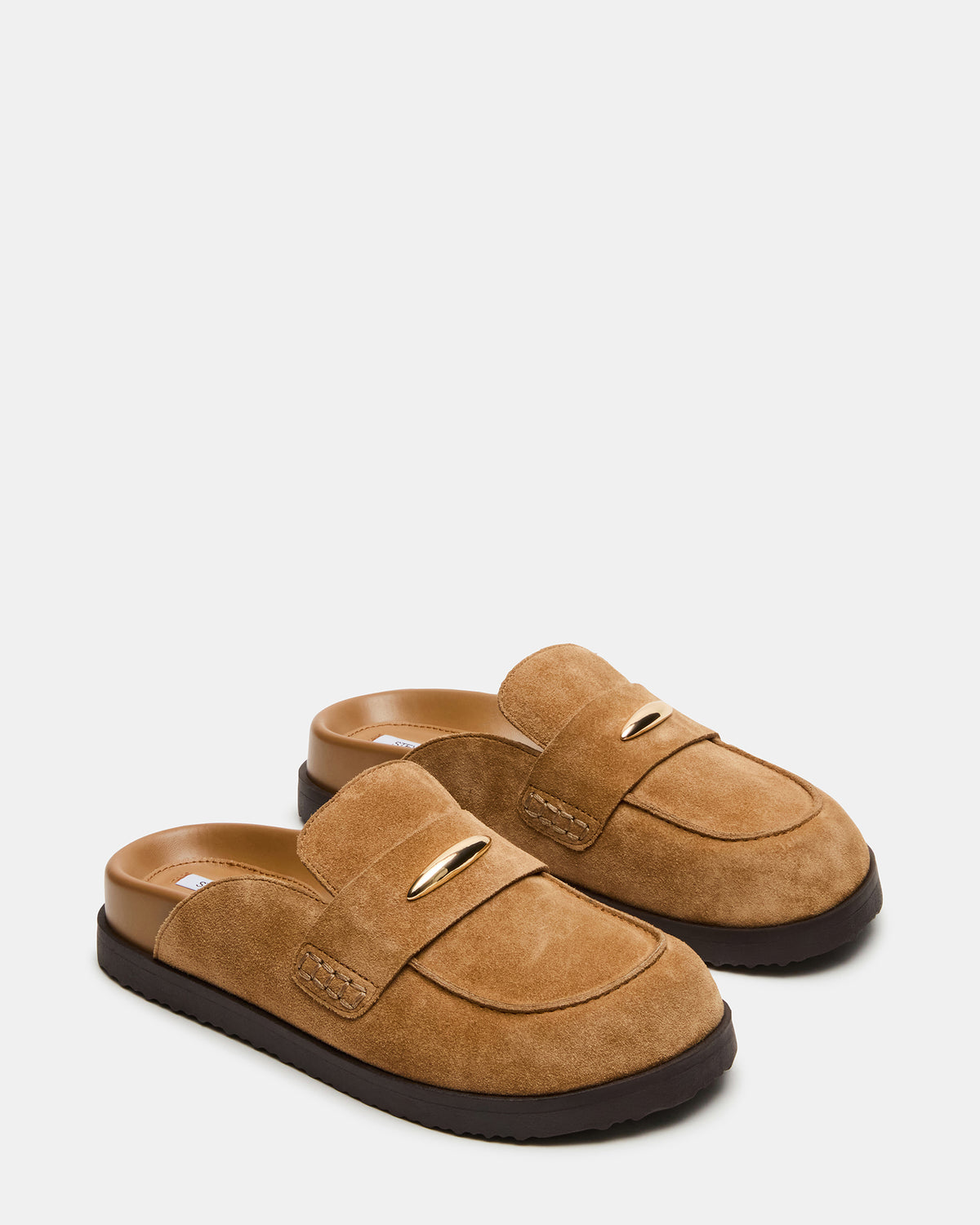 TOBIN Chestnut Suede Slip-On Mule Women's Flat - Steve Madden