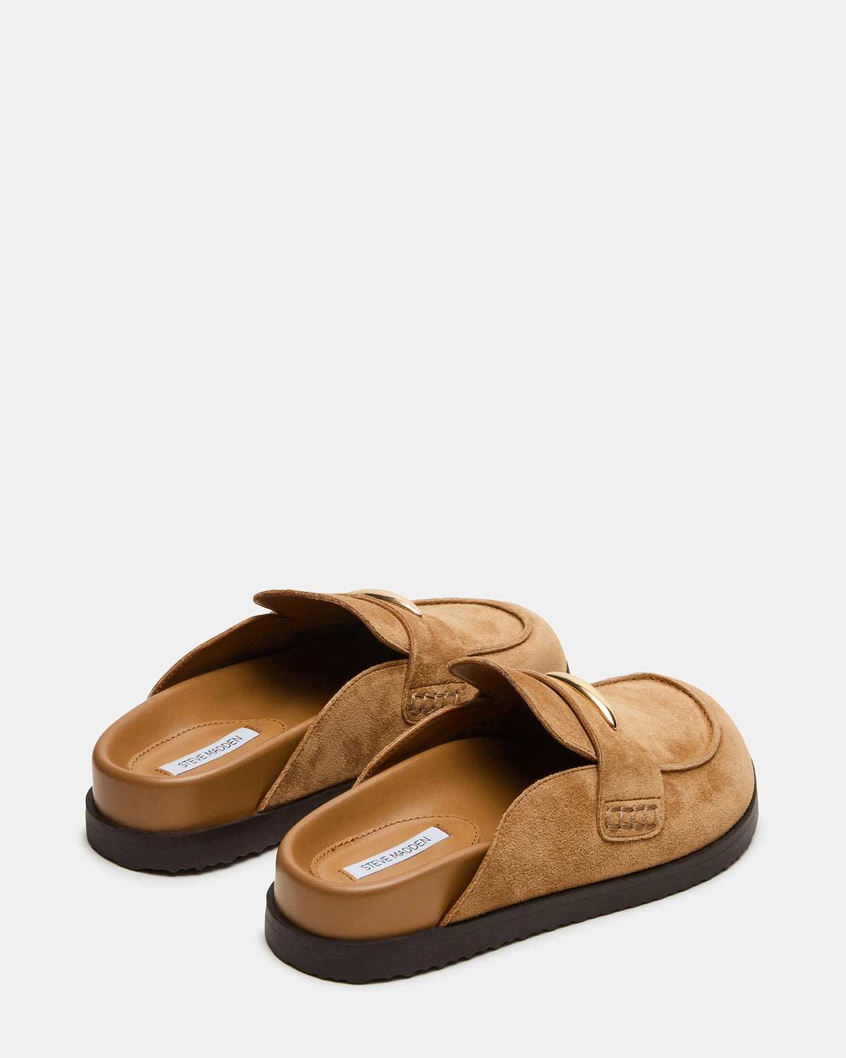 TOBIN Chestnut Suede Slip-On Mule Women's Flat - Steve Madden